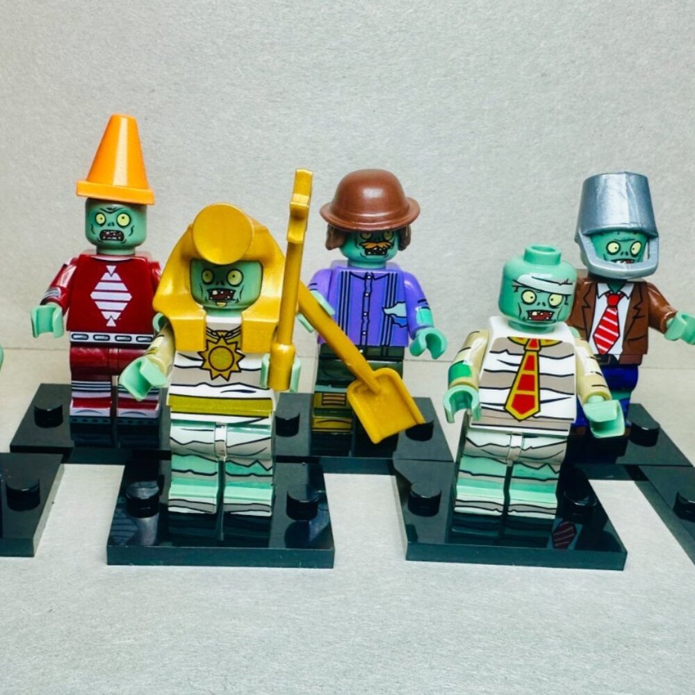 Custom Printed MOC Plants VS. Zombies 2 Minifigures 8 Pack